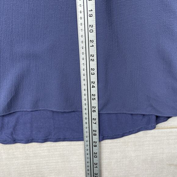 Fortune + Ivy Stitch Fix Women 2XL Top Blue Short Cuffed Sleeve Stretch V Neck - Picture 7 of 9